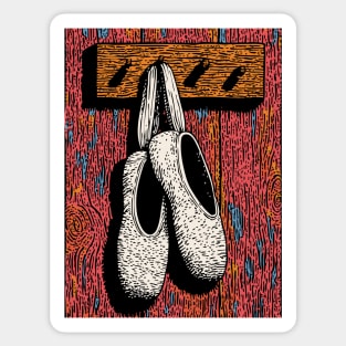 Vintage Ballet Shoes | The Dancer's Dream Sticker